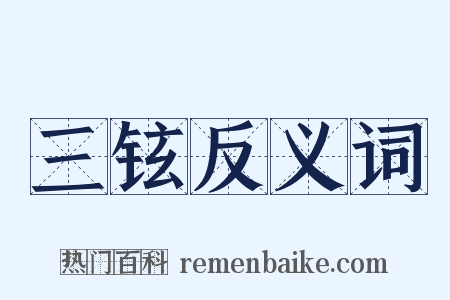 三铉反义词是什么意思的图片